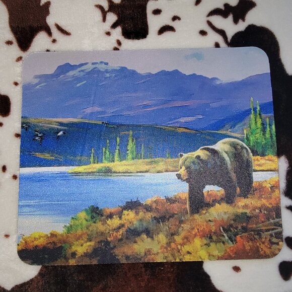 Bear On The Lake Mouse Pad - Picture 1 of 3